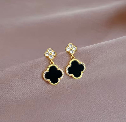 Black Clover Drop Earrings