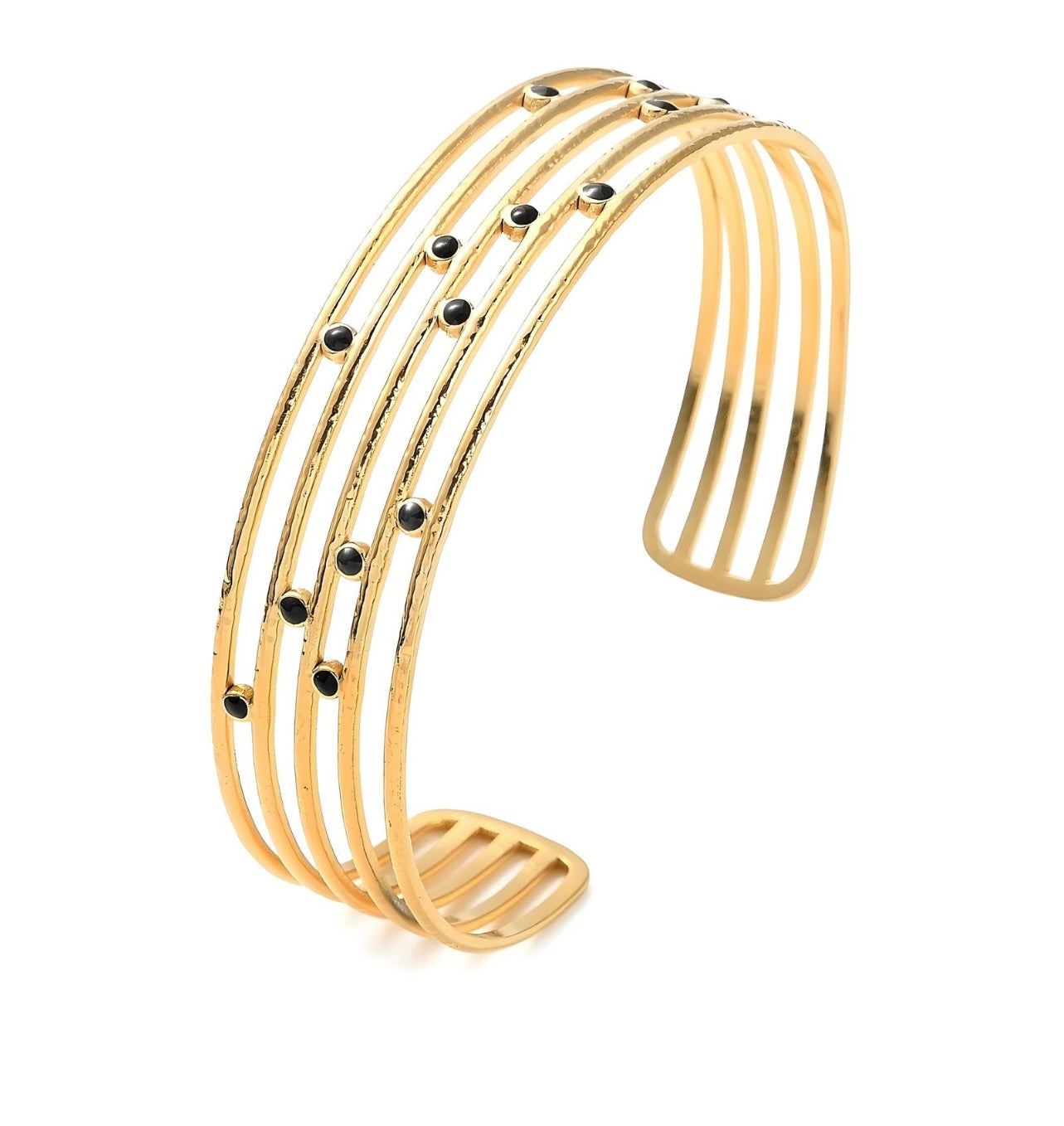 Modern Orbit Cuff Bracelet - 18k gold plated