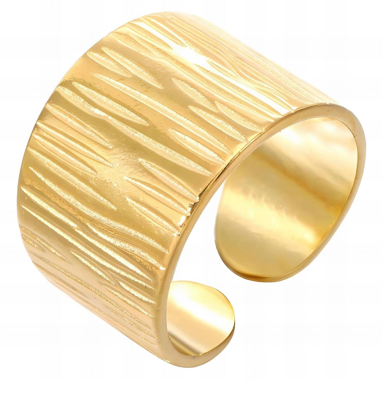 Bold Textured Statement Ring - 18K Gold Plated