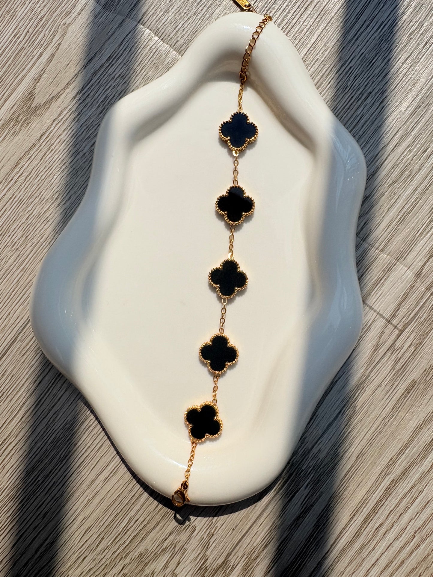 Black Clover bracelet 18K Gold Plated