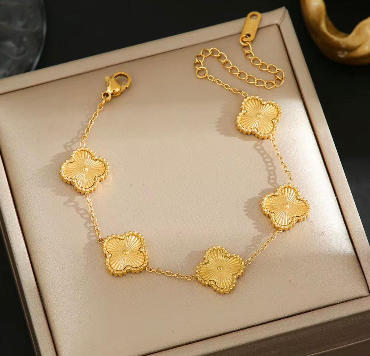 Gold Clover 18K Gold Plated Bracelet