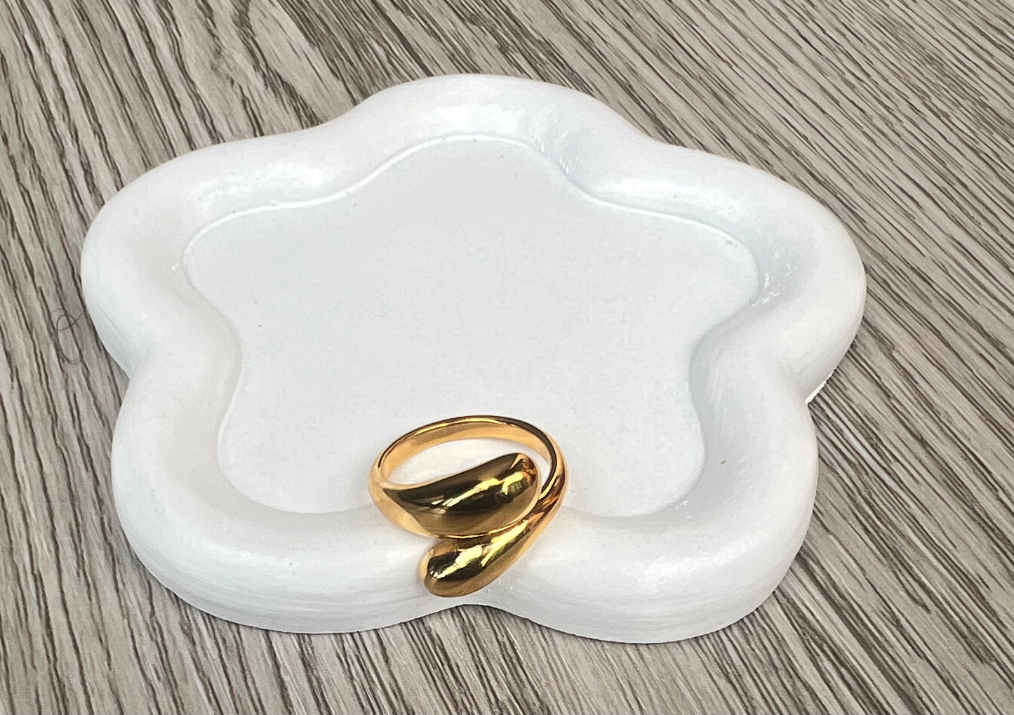 Gold Statement Ring - 18k gold plated