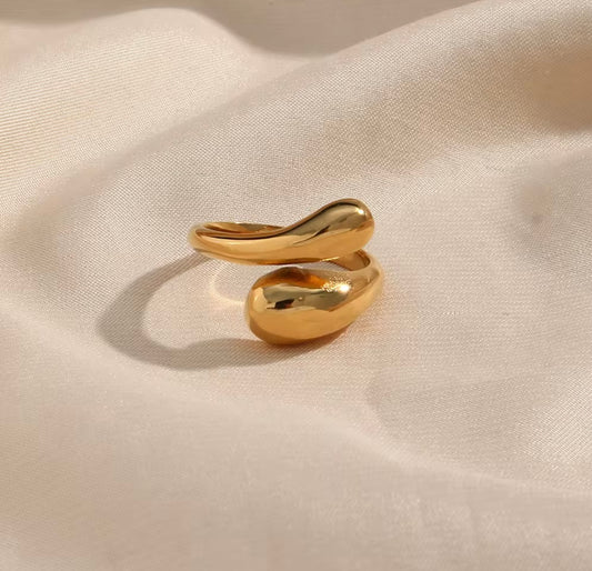 Gold Statement Ring - 18k gold plated